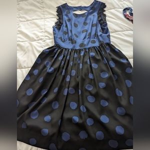 Black and blue Anthropologie dress